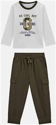 SET LS T-SHIRT + CARGO JOGGER ΣΕΤ ΠΑΙΔΙΚΟ BOY GUESS