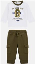 SET LS T-SHIRT + CARGO JOGGER ΣΕΤ ΠΑΙΔΙΚΟ BOY GUESS