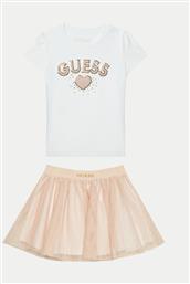 ΣΕΤ T-SHIRT ΚΑΙ ΦΟΥΣΤΑ K5RG06 K6YW0 ΛΕΥΚΟ REGULAR FIT GUESS