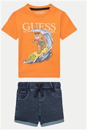 ΣΕΤ T-SHIRT ΚΑΙ ΣΟΡΤΣ I5GG15 K8HM4 ΠΟΡΤΟΚΑΛΙ REGULAR FIT GUESS