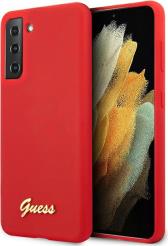 SILICONE CASE SILICONE METAL LOGO SCRIPT FOR SAMSUNG GALAXY S21+ 5G G996 RED GUESS από το e-SHOP