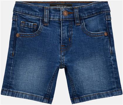 STRETCH DENIM SHORTS - CO CRISSCROSS COMFORT INDIGO ΣΟΡΤΣ B GUESS από το SHOPPING HOUSE