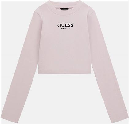 STRETCH RIB LS T-SHIRT INDIA ΠΑΙΔΙΚΟ GIRL GUESS
