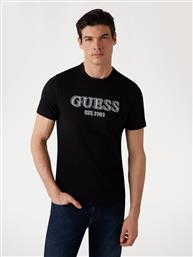 T-SHIRT 173005 ΜΑΥΡΟ CLASSIC FIT GUESS