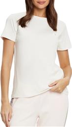 T-SHIRT BASIC ΜΕ ΛΟΓΟΤΥΠΟ ΣΤΟ ΣΤΗΘΟΣ - ΚΡΕΜ GUESS