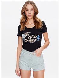 T-SHIRT EMBELLISH LOGO W3GI40 J1314 ΜΑΥΡΟ SLIM FIT GUESS