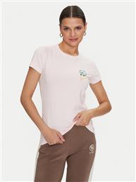 T-SHIRT FLOWERS W4YI30 J1314 ΡΟΖ SLIM FIT GUESS