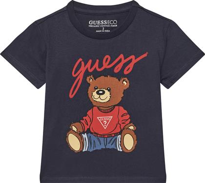 T-SHIRT H4BT01 I3Z14 ΣΚΟΥΡΟ ΜΠΛΕ REGULAR FIT GUESS