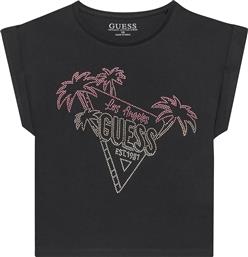 T-SHIRT J5GI32 K8HM4 ΜΑΥΡΟ REGULAR FIT GUESS
