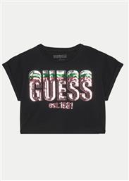 T-SHIRT J5RI10 K8HM4 ΜΑΥΡΟ REGULAR FIT GUESS