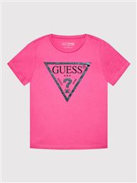 T-SHIRT J73I56 K8HM0 ΡΟΖ REGULAR FIT GUESS από το MODIVO