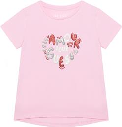 T-SHIRT K6RI02 K6YW4 ΡΟΖ RELAXED FIT GUESS