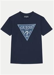 T-SHIRT L5RI14 K8HM4 ΣΚΟΥΡΟ ΜΠΛΕ REGULAR FIT GUESS