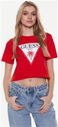 T-SHIRT LOGO E02I01 JA914 ΚΟΚΚΙΝΟ BOXY FIT GUESS