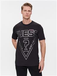 T-SHIRT LUGH Z4RI07 KC220 ΜΑΥΡΟ SLIM FIT GUESS