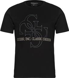 T-SHIRT ΜΕ ΚΟΝΤΑ ΜΑΝΙΚΙΑ CLASSIC QUATTRO GUESS