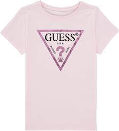 T-SHIRT ΜΕ ΚΟΝΤΑ ΜΑΝΙΚΙΑ CORE GUESS