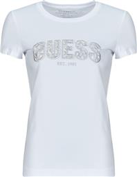 T-SHIRT ΜΕ ΚΟΝΤΑ ΜΑΝΙΚΙΑ LOGO LACE GUESS