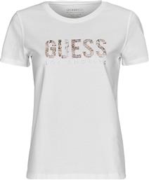 T-SHIRT ΜΕ ΚΟΝΤΑ ΜΑΝΙΚΙΑ PYTHON LOGO GUESS