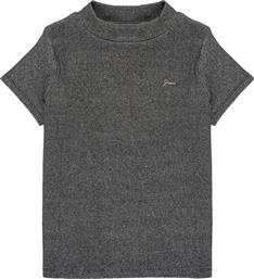T-SHIRT ΜΕ ΚΟΝΤΑ ΜΑΝΙΚΙΑ RIB LUREX SS T-SHIRT GUESS