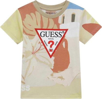 T-SHIRT ΜΕ ΚΟΝΤΑ ΜΑΝΙΚΙΑ T SHIRT GUESS