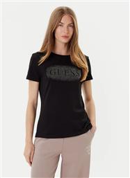 T-SHIRT ΜΕ ΣΤΡΑΣ ΛΟΓΟΤΥΠΟ - ΜΑΥΡΟ GUESS