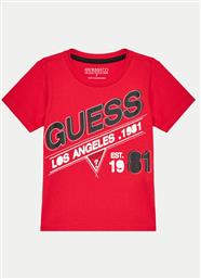 T-SHIRT N4BI10 I3Z14 ΚΟΚΚΙΝΟ REGULAR FIT GUESS