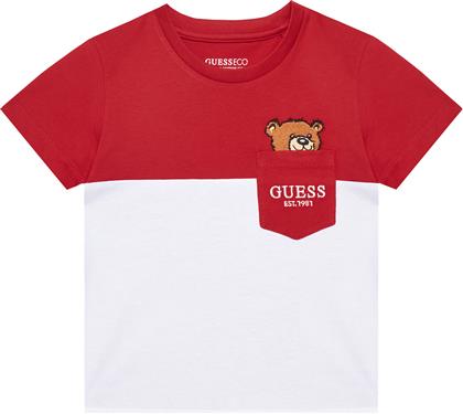 T-SHIRT N5YI11 K8HM4 ΚΟΚΚΙΝΟ REGULAR FIT GUESS