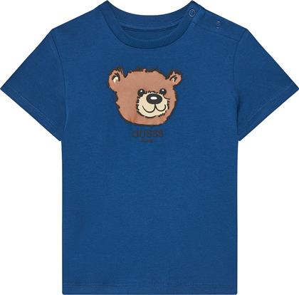 T-SHIRT N5YI16 K8HM4 ΣΚΟΥΡΟ ΜΠΛΕ REGULAR FIT GUESS