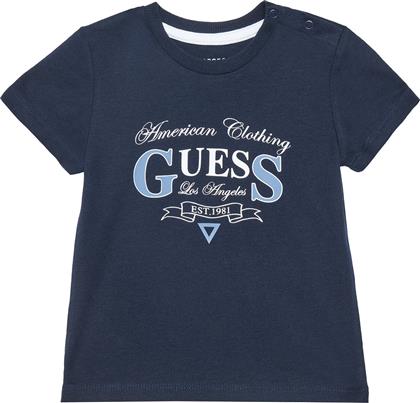 T-SHIRT N5YI20 K8HM4 ΣΚΟΥΡΟ ΜΠΛΕ REGULAR FIT GUESS
