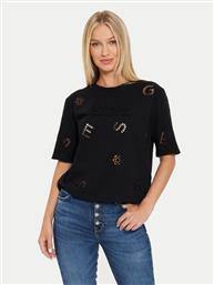 T-SHIRT PEONY V4YI16 I3Z14 ΜΑΥΡΟ BOXY FIT GUESS από το MODIVO