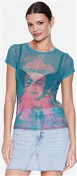 T-SHIRT QUEEN GRAFFITI W3RI55 KBAH2 ΜΠΛΕ SLIM FIT GUESS από το MODIVO