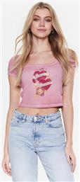 T-SHIRT ROMANCE W3RI07 KA0H1 ΡΟΖ SLIM FIT GUESS