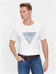 T-SHIRT SS CN TRIANGLE EMBRO M4RI27 K8FQ4 ΛΕΥΚΟ REGULAR FIT GUESS