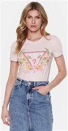 T-SHIRT TRIANGLE FLOWERS W3GI41 J1314 ΡΟΖ SLIM FIT GUESS