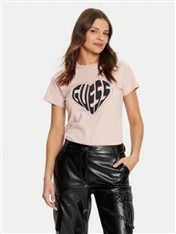 T-SHIRT V5RI08 J1314 ΡΟΖ SLIM FIT GUESS