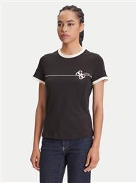 T-SHIRT V5YI01 J1314 ΜΑΥΡΟ REGULAR FIT GUESS