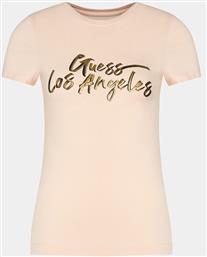 T-SHIRT W3YI18 J1314 ΡΟΖ REGULAR FIT GUESS από το MODIVO