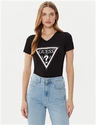 T-SHIRT W5RI21 J1314 ΜΑΥΡΟ REGULAR FIT GUESS