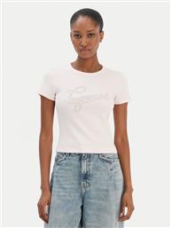 T-SHIRT W6RI22 KA0H1 ΡΟΖ SLIM FIT GUESS