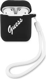 ΘΗΚΗ ΑΚΟΥΣΤΙΚΩΝ VINTAGE SCRIPT ΓΙΑ APPLE AIRPODS 1ST GEN/ 2ND GEN - ΜΑΥΡΟ GUESS