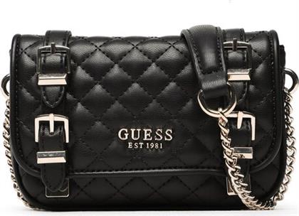 ΤΣΑΝΤΑ ADAM (QG) MINI BAGS HWQG86 94780 ΜΑΥΡΟ GUESS