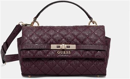 ΤΣΑΝΤΑ IDRA ΧΡΩΜΑ: ΜΠΟΡΝΤΟ, HWGG81 57200 GUESS
