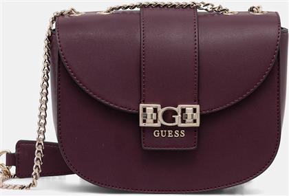 ΤΣΑΝΤΑ JANE ΧΡΩΜΑ: ΜΠΟΡΝΤΟ, HWVG98 91210 GUESS