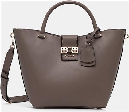 ΤΣΑΝΤΑ JANE ΧΡΩΜΑ: ΚΑΦΕ, HWVG98 91220 GUESS