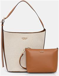 ΤΣΑΝΤΑ NICOLETTE ΧΡΩΜΑ: ΜΠΕΖ, HWAG96 62040 GUESS