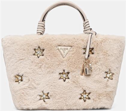 ΤΣΑΝΤΑ SHAIDA ΧΡΩΜΑ: ΜΠΕΖ, HWWE81 43220 GUESS