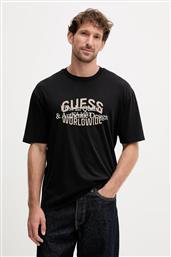 ΒΑΜΒΑΚΕΡΟ ΜΠΛΟΥΖΑΚΙ WORLDWIDE ΑΝΔΡΙΚΟ, ΧΡΩΜΑ: ΜΑΥΡΟ, M5YI49 KBW41 GUESS