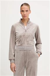 ΒΕΛΟΥΔΙΝΗ ΜΠΛΟΥΖΑ COUTURE ΧΡΩΜΑ: ΜΠΕΖ, V3BQ22 K0232 GUESS