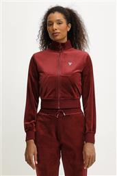 ΒΕΛΟΥΔΙΝΗ ΜΠΛΟΥΖΑ COUTURE ΧΡΩΜΑ: ΜΠΟΡΝΤΟ, V3BQ22 K0232 GUESS